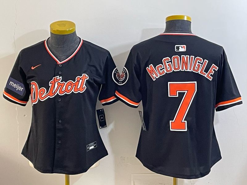 women Detroit Tigers #7 McGonigle black Nike 2026 MLB Jersey 0414001